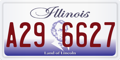 IL license plate A296627