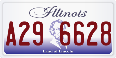 IL license plate A296628