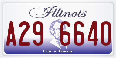 IL license plate A296640
