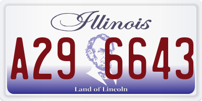 IL license plate A296643