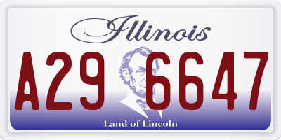 IL license plate A296647