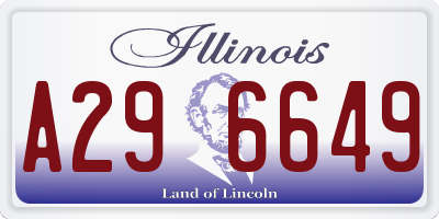 IL license plate A296649