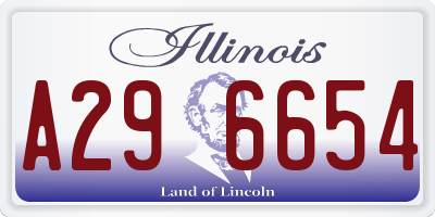 IL license plate A296654
