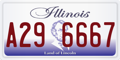 IL license plate A296667