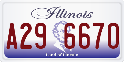 IL license plate A296670