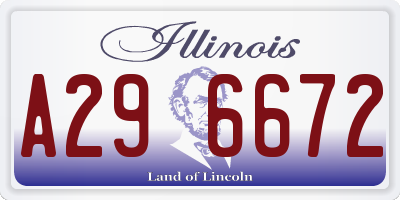 IL license plate A296672