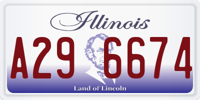 IL license plate A296674