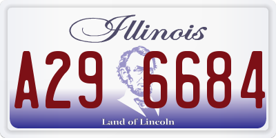 IL license plate A296684