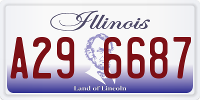 IL license plate A296687