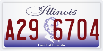 IL license plate A296704