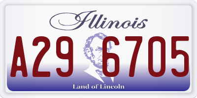 IL license plate A296705