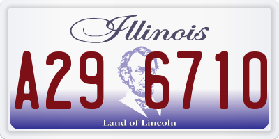 IL license plate A296710