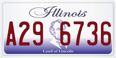 IL license plate A296736