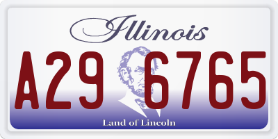 IL license plate A296765