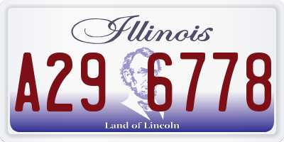 IL license plate A296778