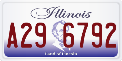 IL license plate A296792