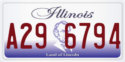 IL license plate A296794
