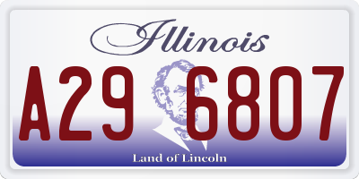 IL license plate A296807