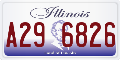 IL license plate A296826