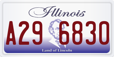 IL license plate A296830