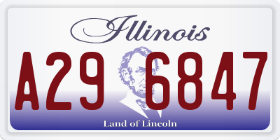IL license plate A296847