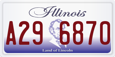 IL license plate A296870