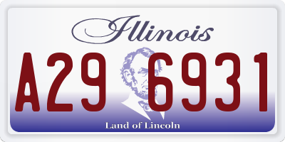 IL license plate A296931