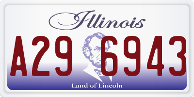 IL license plate A296943