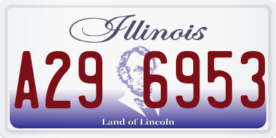 IL license plate A296953