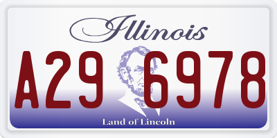 IL license plate A296978