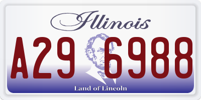 IL license plate A296988