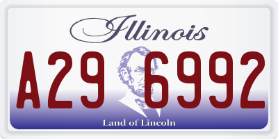 IL license plate A296992