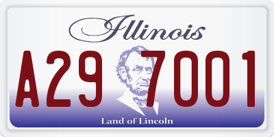 IL license plate A297001