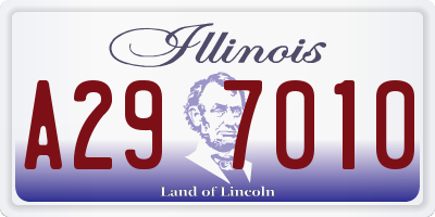 IL license plate A297010