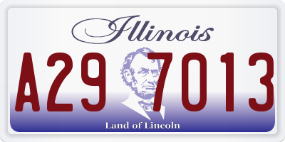 IL license plate A297013