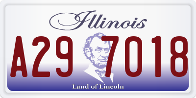 IL license plate A297018