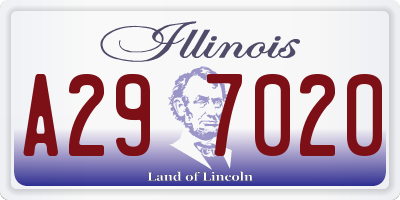 IL license plate A297020