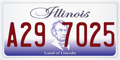 IL license plate A297025
