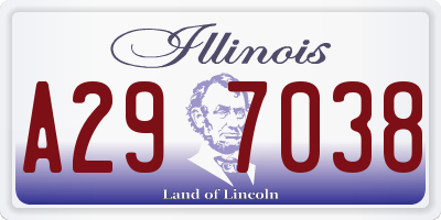 IL license plate A297038