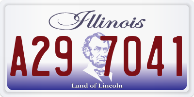 IL license plate A297041