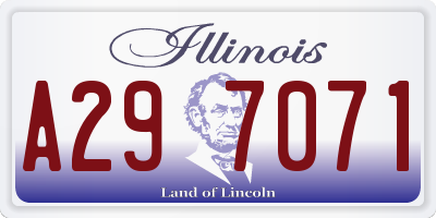 IL license plate A297071