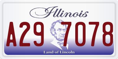 IL license plate A297078