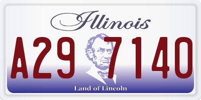 IL license plate A297140