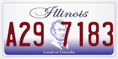 IL license plate A297183