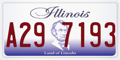 IL license plate A297193