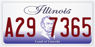 IL license plate A297365