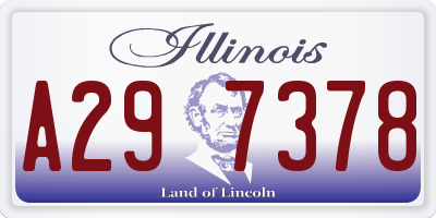 IL license plate A297378
