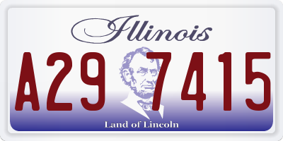 IL license plate A297415