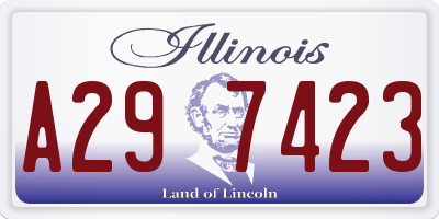 IL license plate A297423