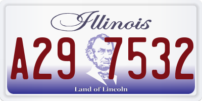 IL license plate A297532